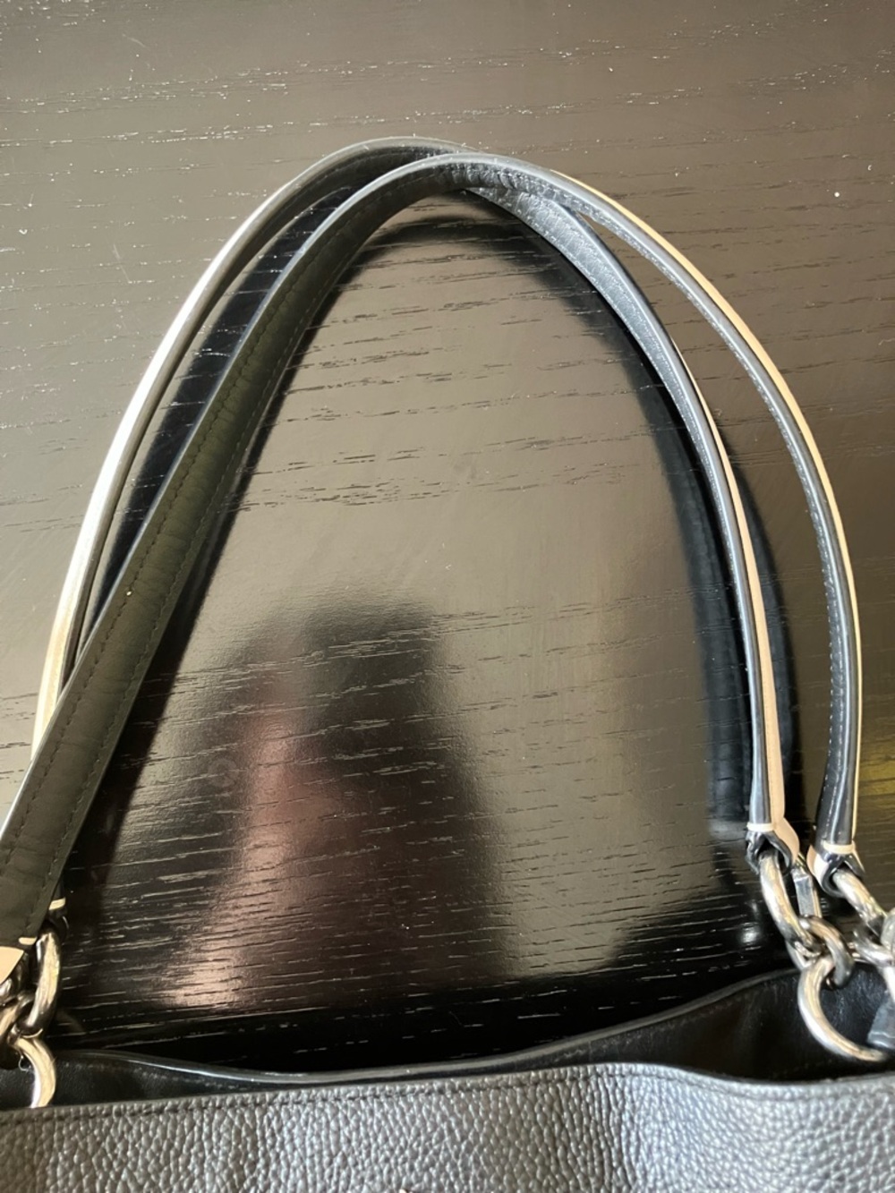 Coach Black Leather Lexy Shoulder Bag Snake Embossed - Picture 10 of 13